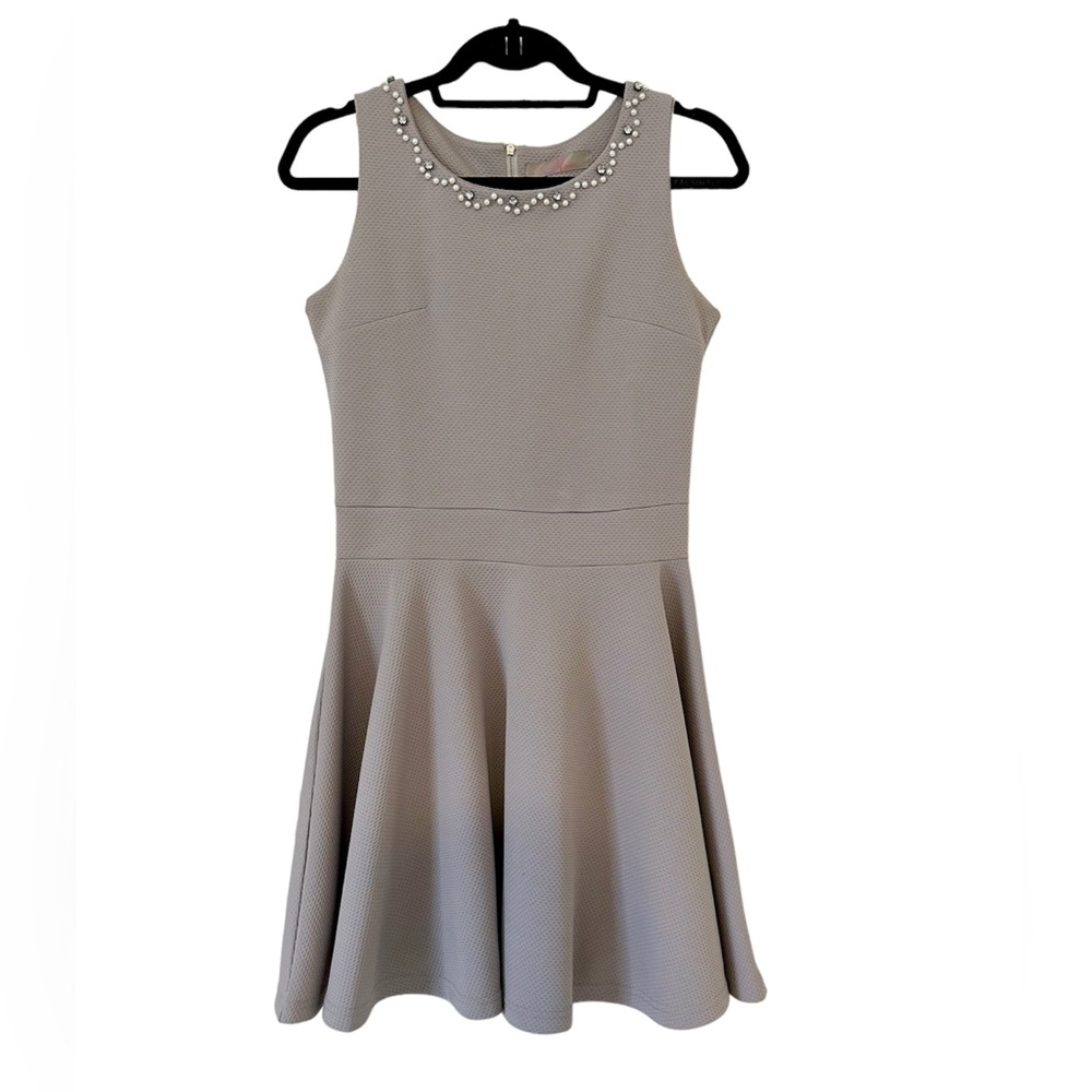 Francesca's Gray Fit and Flare Dress Size Small